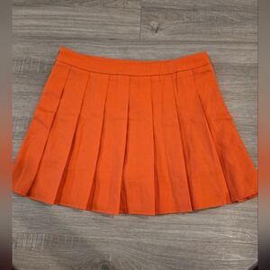 Tonchengsd Orange Pleated Mini Skort Sz XL NWT